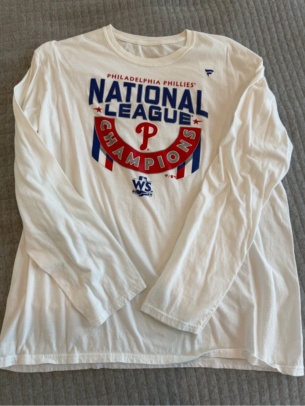 Fanatics Phillies National League Champions 2022 White Long Sleeve Shirt